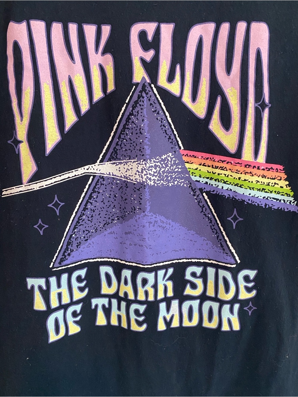 Pink Floyd Black T-shirt with White Interior Print